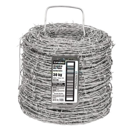 ALAMBRE DE PUAS CALIBRE 12.5 ROLLO DE 30 KG.