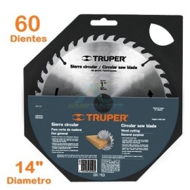 SIERRA CIRCULAR PARA MADERA 14″ 60 DIENTES CENTRO 1″