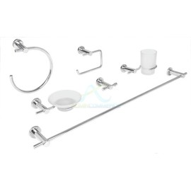 JUEGO DE ACCESORIOS PARA BAÑO 6 PIEZAS CROMADO ELEMENT