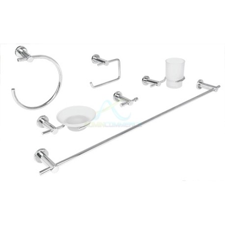 JUEGO DE ACCESORIOS PARA BAÑO 6 PIEZAS CROMADO ELEMENT