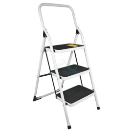 ESCALERA TUBULAR PLEGABLE 3 PELDAÑOS PRETUL