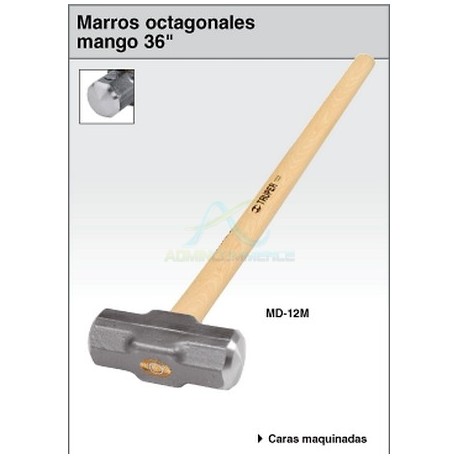 MARRO OCTAGONAL 12 LBS. MANGO MADERA 36″