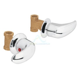 JUEGO 2 LLAVES DE EMPOTRAR ROSCABLES TIPO PALANCA AQUA