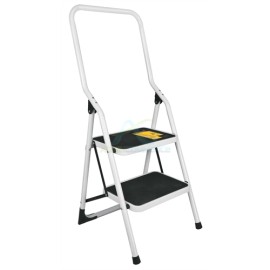 ESCALERA TUBULAR PLEGABLE 2 PELDAÑOS CON BARANDAL PRETUL