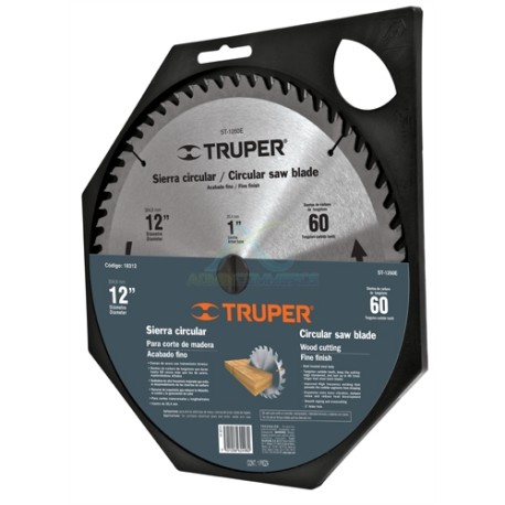 SIERRA CIRCULAR PARA MADERA 12″ 60 DIENTES CENTRO 1″