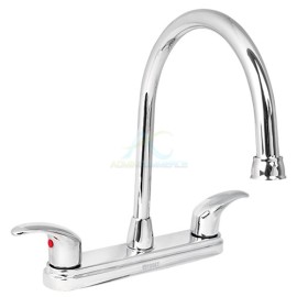 MEZCLADORA FREGADERO MANERALES PALANCA ACERO INOX. AQUA