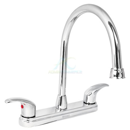 MEZCLADORA FREGADERO MANERALES PALANCA ACERO INOX. AQUA