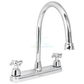 MEZCLADORA FREGADERO MANERALES CRUCETA ACERO INOX. AQUA