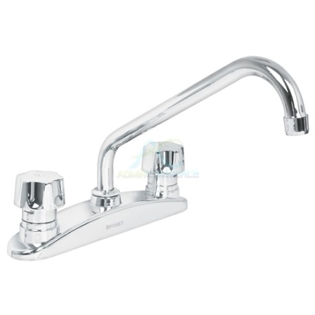 MEZCLADORA FREGADERO MANERALES ZAMAC BASE CURVA AQUA