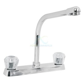 MEZCLADORA FREGADERO CUELLO TIPO COBRA MANERALES ACRILICO