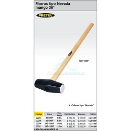 MARRO TIPO NEVADA 8 LBS. MANGO 36″ PRETUL