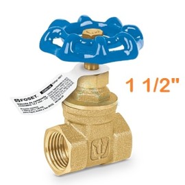 VALVULA DE COMPUERTA DE LATON ROSCABLE DE 1 1/2″