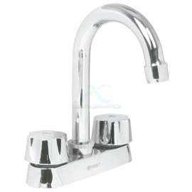 MEZCLADORA LAVABO MANERALES HEXAGONAL CUELLO BAR BASIC