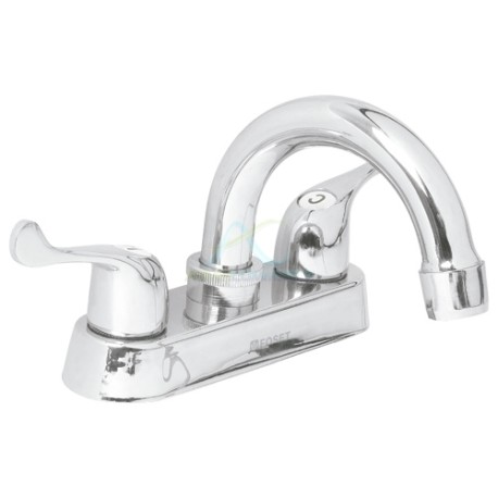 MEZCLADORA LAVABO MANERALES PALANCA CUELLO CURVO BASIC