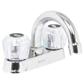 MEZCLADORA LAVABO MANERALES ACRILICO CUELLO CURVO BASIC
