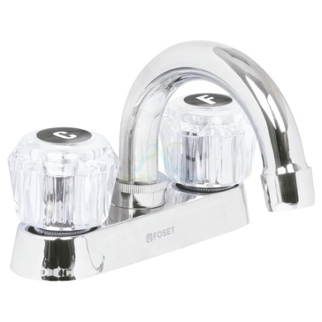 MEZCLADORA LAVABO MANERALES ACRILICO CUELLO CURVO BASIC