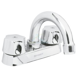 MEZCLADORA LAVABO HEXAGONALES CUELLO CURVO BASIC