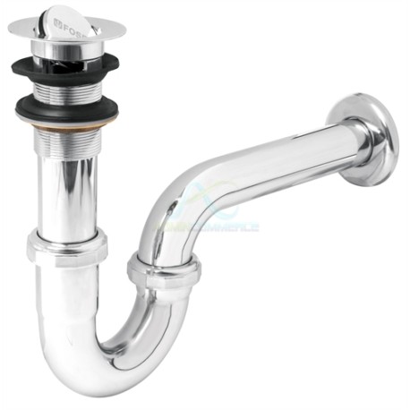 CESPOL DE LATON CROMADO PARA LAVABO TIPO MONEDA