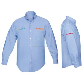 CAMISA AZUL MANGA LARGA TALLA CHICA