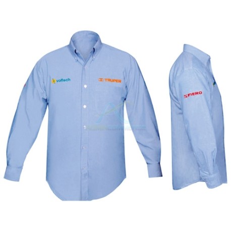 CAMISA AZUL MANGA LARGA TALLA CHICA