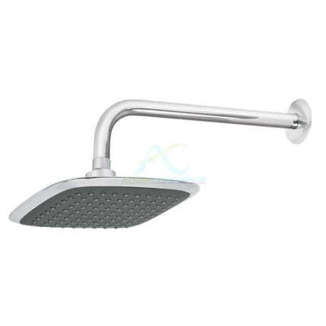 REGADERA CUADRADA PLASTICA 8″ CON BRAZO AERO