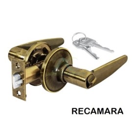 CERRADURA MANIJA LATON ANTIGUO RECAMARA