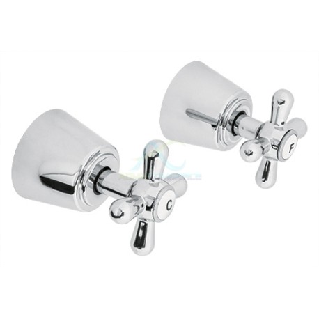 JUEGO 2 MANERALES TIPO CRUCETA PARA LLAVE EMPOTRAR AQUA