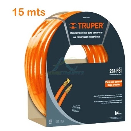 MANGUERA PARA BAJA PRESION 15 MTS 1/4″
