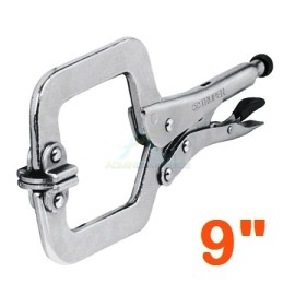 PINZA DE PRESION TIPO “C” DE 9″ CON MORDAZA  AUTOAJUSTABLE