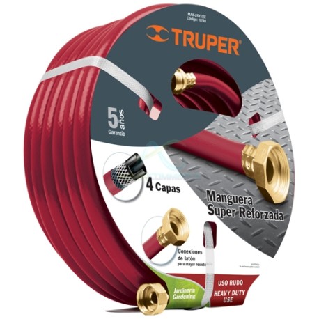 MANGUERA 15 M 1/2″ SUPER REFORZADA 4 CAPAS