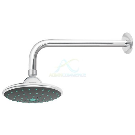 REGADERA REDONDA PLASTICA 6″ CON BRAZO AQUA
