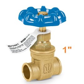VALVULA DE COMPUERTA DE LATON SOLDABLE DE 1″