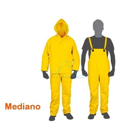 CONJUNTO IMPERMEABLE TALLA MEDIANA PVC