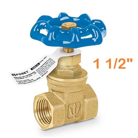 VALVULA DE COMPUERTA DE LATON ROSCABLE DE 1 1/2″