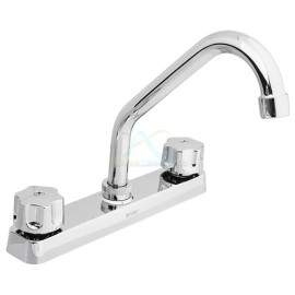 MEZCLADORA PLASTICA PARA FREGADERO CUELLO CORTO BASIC