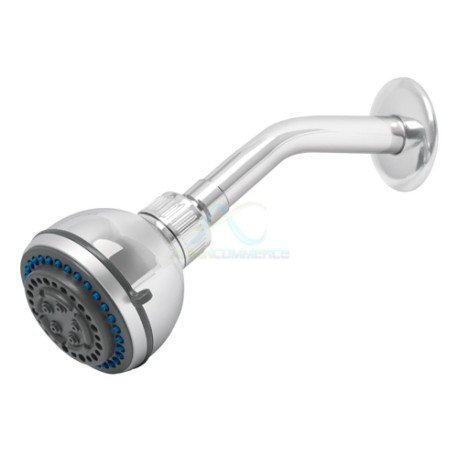 REGADERA PLASTICA 5 FUNCIONES CON BRAZO AQUA