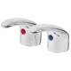 JUEGO 2 MANERALES TIPO PALANCA PARA LAVABO AQUA