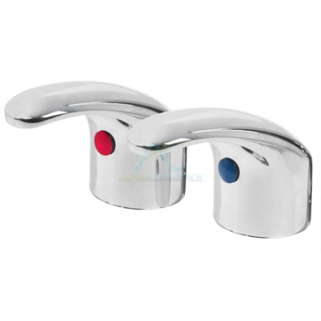 JUEGO 2 MANERALES TIPO PALANCA PARA LAVABO AQUA