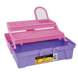 CAJA COSMETIQUERA 14″ ROSA/MORADO PRETUL