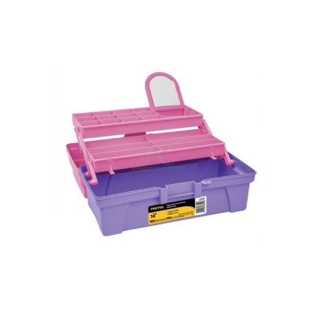 CAJA COSMETIQUERA 14″ ROSA/MORADO PRETUL