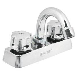 MEZCLADORA PLASTICO LAVABO CUELLO CURVO MANERALES ESTANDAR