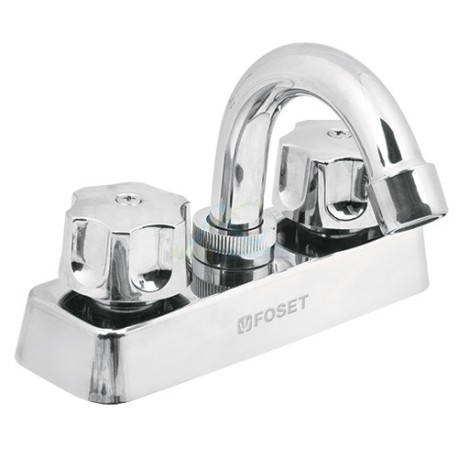 MEZCLADORA PLASTICO LAVABO CUELLO CURVO MANERALES ESTANDAR
