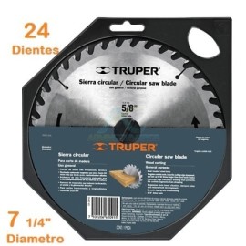 SIERRA CIRCULAR PARA MADERA 7-1/4″ 24 DIENTES CENTRO 5/8″