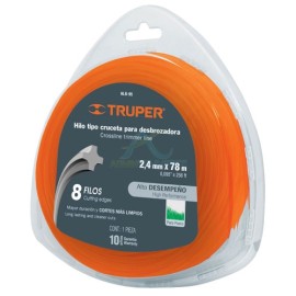 HILO TIPO CRUCETA PARA DESBROZADORA 78 M LARGO 2.4 MM