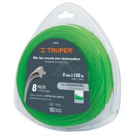 HILO TIPO CRUCETA PARA DESBROZADORA 120 M LARGO 2 MM