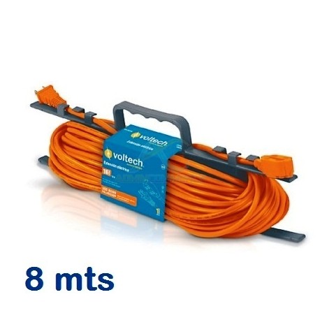 EXTENSION ELECTRICA USO RUDO 8 M CALIBRE 16 VOLTECH