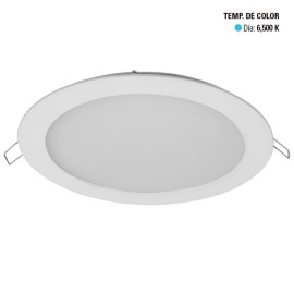 LUMINARIO LED SLIM DE EMPOTRAR REDONDO 65K 18W
