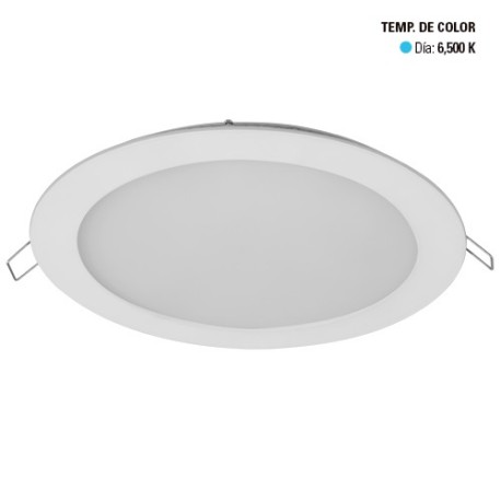 LUMINARIO LED SLIM DE EMPOTRAR REDONDO 65K 18W