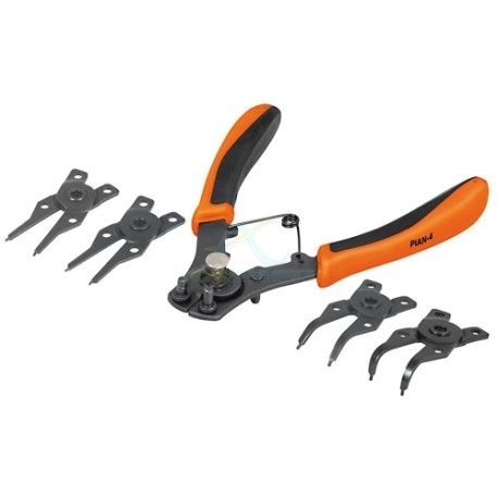 PINZA PARA ANILLOS DE RETENCION 4 CABEZAS INTERCAMBIABLES