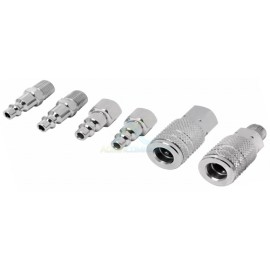 JUEGO DE 4 CONECTORES Y 2 COPLES COMPRESOR DE AIRE PRETUL